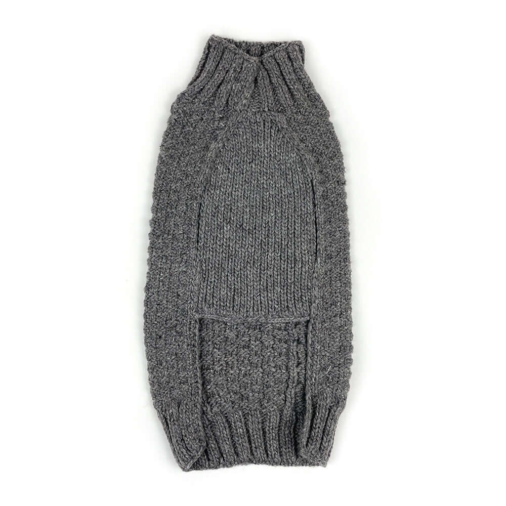 Chilly Dog Sweater - Cable Knit Grey
