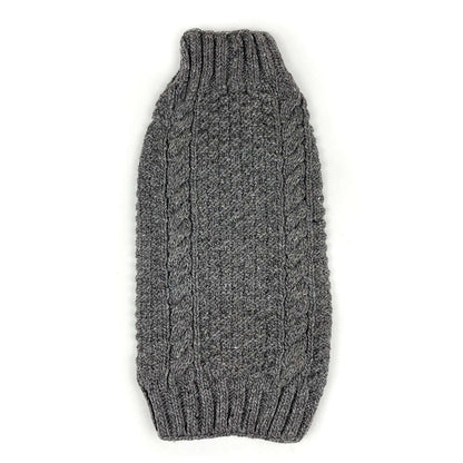 Chilly Dog Sweater - Cable Knit Grey