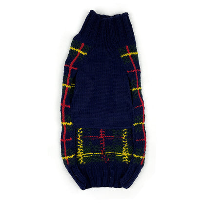 Chilly Dog Sweater - Navy Tartan Plaid